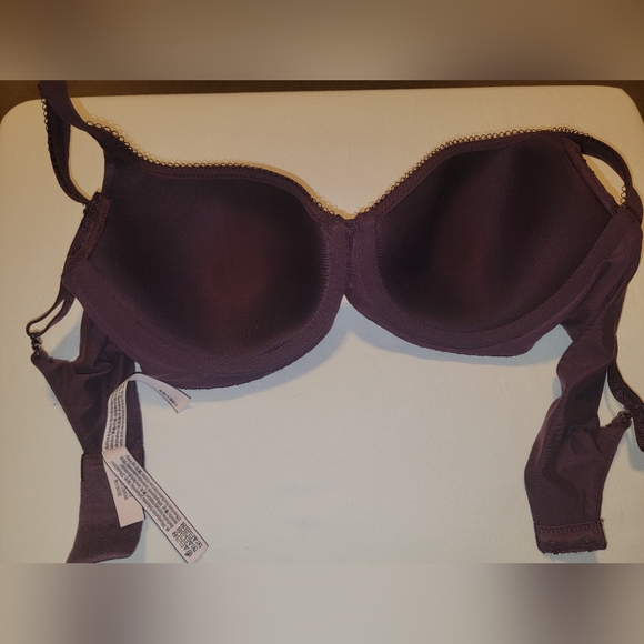 Victoria’s Secret Body By Victoria Lined Demi Bra purple Lace Wire Size 36C - Picture 3 of 7